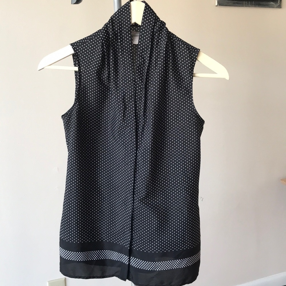 Banana Republic high neck button down polka dot